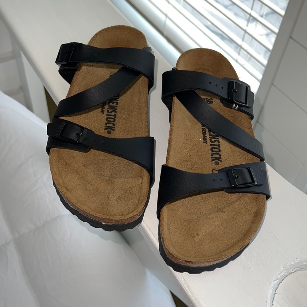 black cross birkenstocks